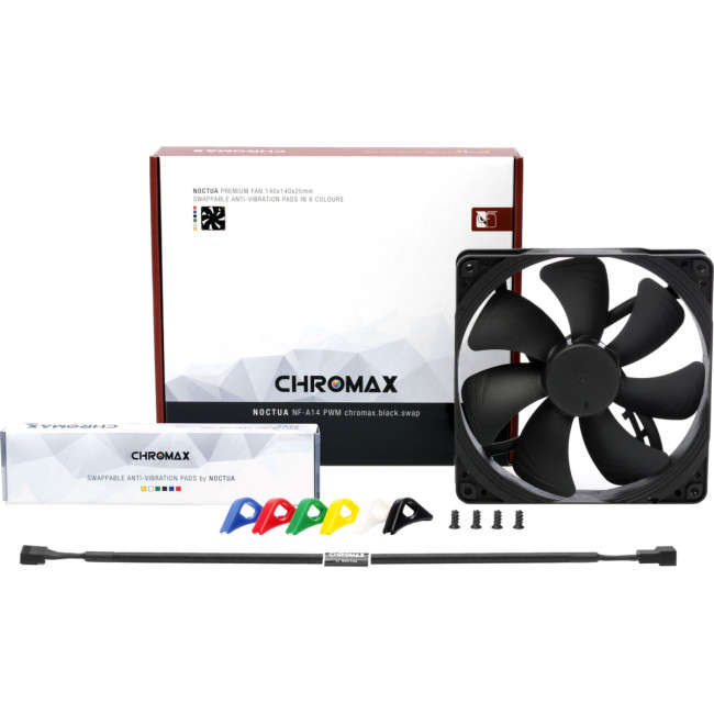Кулер для корпуса Noctua NF-A14 PWM chromax.black.swap