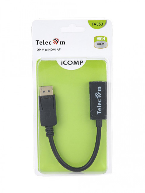 Кабель-переходник DP --> HDMI-F 0.2m , Telecom (TA553) Telecom DP --> HDMI-F 0.2м