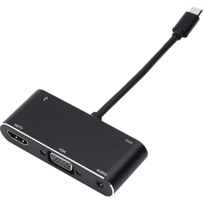 Переходник 0.1 m Type-C(m) => HDMI+VGA+USB ATcom AT2810 Переходник 0.1 m Type-C(m) => HDMI+VGA+USB ATcom AT2810