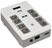 ITK ELECTRA ST8 ИБП Линейно-интерактивный 600ВА/360Вт LCD АКБ 1х9AH 8хSchuko USB 4хUSB зарядки ITK EST8-600VA-1-001 ITK ELECTRA ST8 ИБП Линейно-интерактивный 600ВА/360Вт LCD АКБ 1х9AH 8хSchuko USB 4хUSB зарядки ITK EST8-600VA-1-001