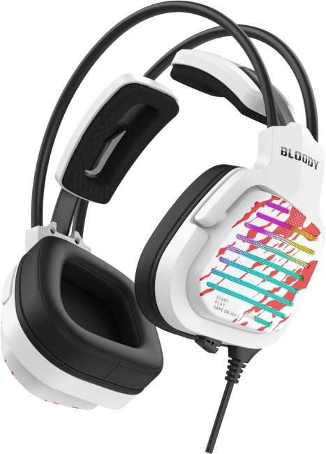 Наушники с микрофоном A4Tech G565 ENERGY WHITE Наушники с микрофоном A4Tech G565 ENERGY WHITE