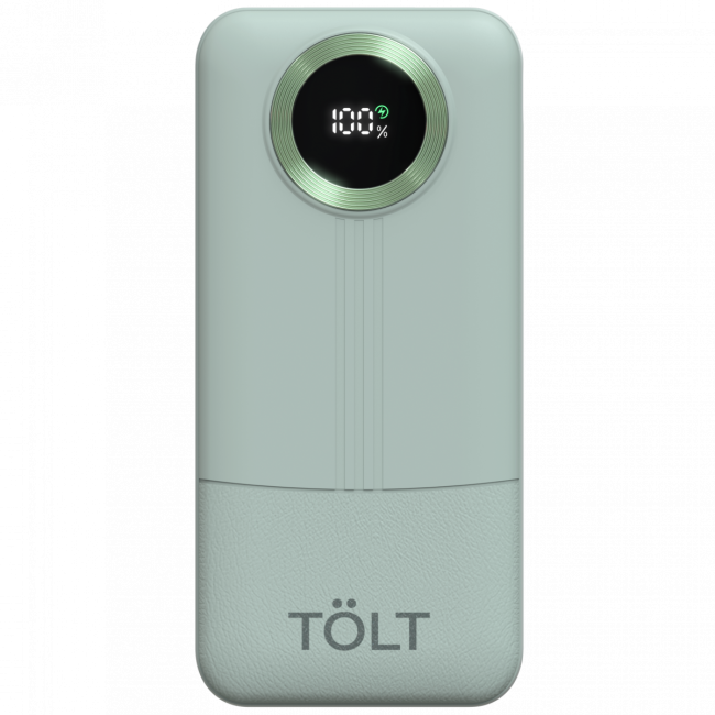Портативный аккумулятор TOLT Lit KP228 Green, 20000mAh, 22,5W, fast charging and PD, green, CCC TOLT KP228 Green Портативный аккумулятор TOLT Lit KP228 Green, 20000mAh, 22,5W, fast charging and PD, green, CCC TOLT KP228 Green