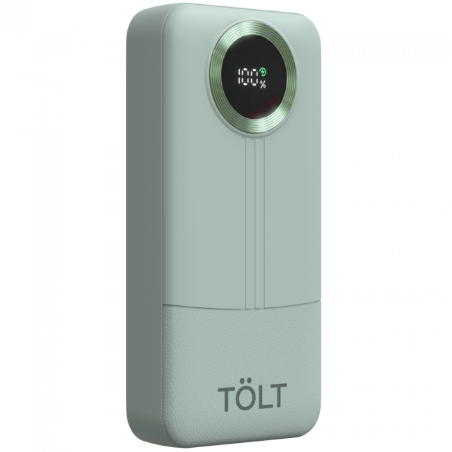 Портативный аккумулятор TOLT Lit KP228 Green, 20000mAh, 22,5W, fast charging and PD, green, CCC TOLT KP228 Green Портативный аккумулятор TOLT Lit KP228 Green, 20000mAh, 22,5W, fast charging and PD, green, CCC TOLT KP228 Green