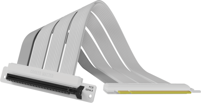 кабель Cooler Master Riser Cable PCIe 4.0 x16, White - 300mm кабель Cooler Master Riser Cable PCIe 4.0 x16, White - 300mm