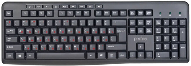 Perfeo клавиатура "PUSH" Multimedia, USB, чёрная Perfeo "PUSH" PF_A4796