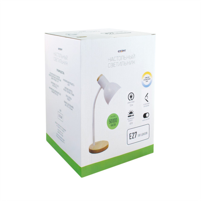 Светильник настольный СТАРТ CT84 белый цоколь E27 Светильник настольный СТАРТ CT84 белый цоколь E27 Светильник настольный СТАРТ CT84 белый цоколь E27 Светильник настольный СТАРТ CT84 белый цоколь E27