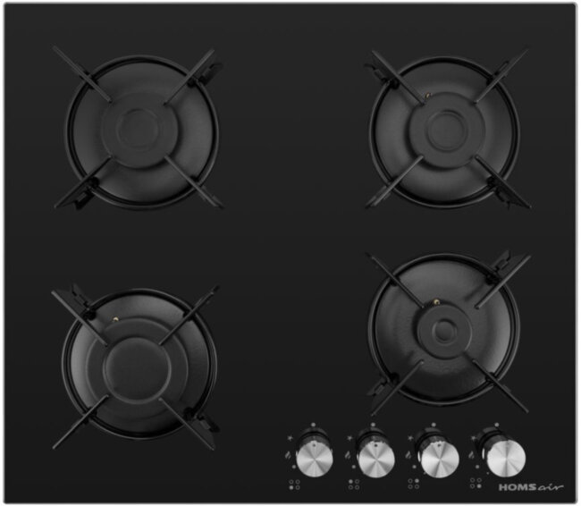 Газовая варочная панель HOMSair HOMSAir HGG641EBK Газовая варочная панель HOMSair HOMSAir HGG641EBK