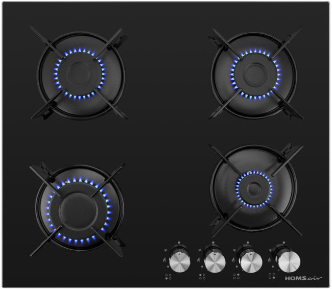 Газовая варочная панель HOMSair HOMSAir HGG641EBK Газовая варочная панель HOMSair HOMSAir HGG641EBK