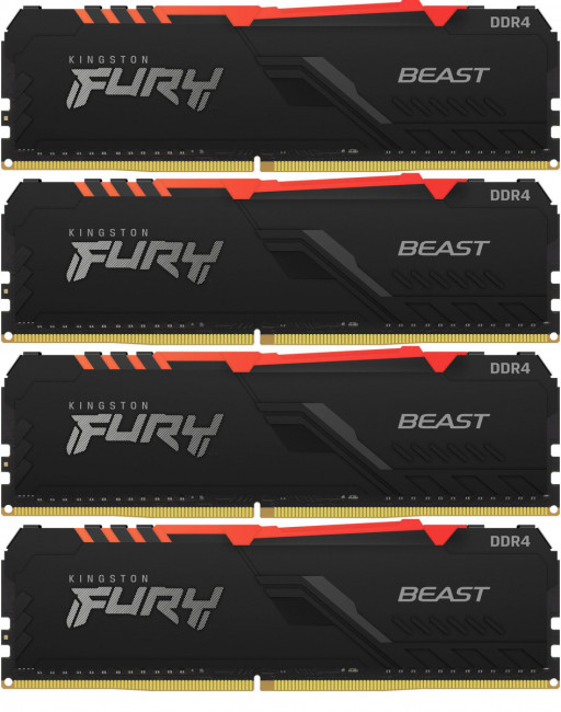 Память оперативная Kingston FURY Beast RGB KF426C16BBAK4/128