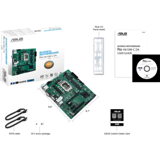 Материнская плата ASUS PRO H610M-C D4-CSM (90MB1A30-M0EAYC) Материнская плата ASUS PRO H610M-C D4-CSM (90MB1A30-M0EAYC)