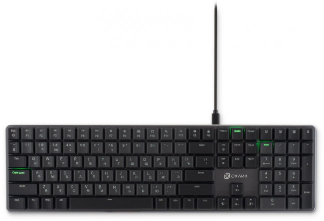 Клавиатура Oklick K953X механическая черный/серый USB Multimedia LED (1901086) Oklick 1901086 Клавиатура Oklick K953X механическая черный/серый USB Multimedia LED (1901086) Oklick 1901086