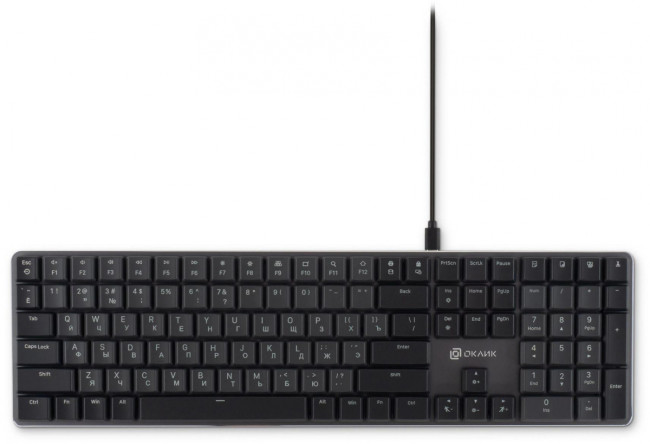 Клавиатура Oklick K953X механическая черный/серый USB Multimedia LED (1901086) Oklick 1901086 Клавиатура Oklick K953X механическая черный/серый USB Multimedia LED (1901086) Oklick 1901086