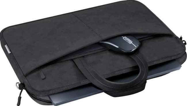Defender Сумка для ноутбука Solid 15.6" PU кожа, черный, карман Defender 26091