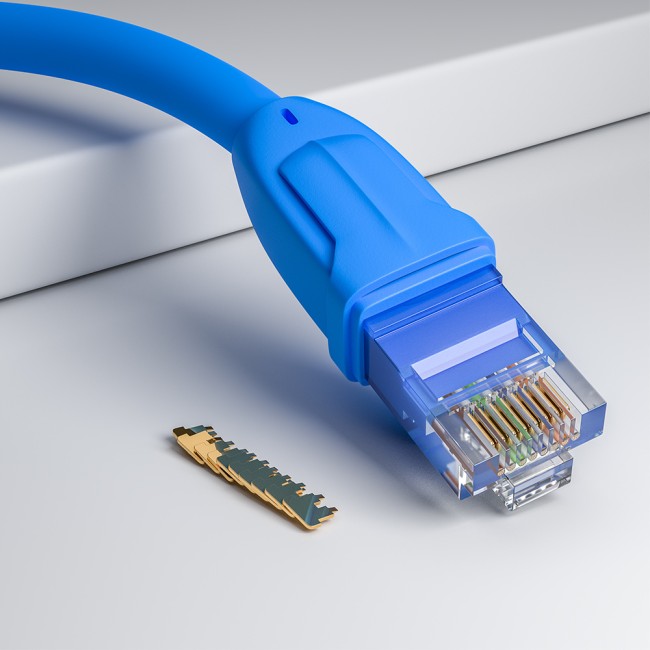 GCR Патч-корд прямой 0.75m UTP кат.6, синий, 24 AWG, ethernet high speed, RJ45, T568B, GCR-52399 Greenconnect GCR-52399