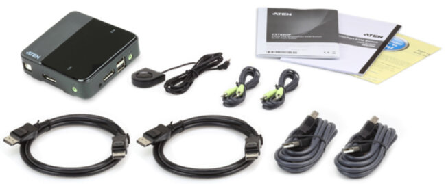 2-х портовый KVM-коммутатор с поддержкой USB, DisplayPort ATEN CS782DP