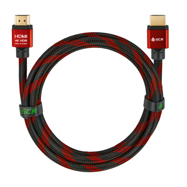 Greenconnect Кабель 2.0m HDMI версия 2.0, HDR 4:2:2, Ultra HD, 4K 60 fps 60Hz/5K*30Hz, 3D, AUDIO, 18.0 Гбит/с, 28/28 AWG, OD7.3mm, тройной экран, BICOLOR нейлон, AL корпус красный, GCR-51490 Greenconnect HDMI (m) - HDMI (m) 2м Greenconnect Кабель 2.0m HDMI версия 2.0, HDR 4:2:2, Ultra HD, 4K 60 fps 60Hz/5K*30Hz, 3D, AUDIO, 18.0 Гбит/с, 28/28 AWG, OD7.3mm, тройной экран, BICOLOR нейлон, AL корпус красный, GCR-51490 Greenconnect HDMI (m) - HDMI (m) 2м