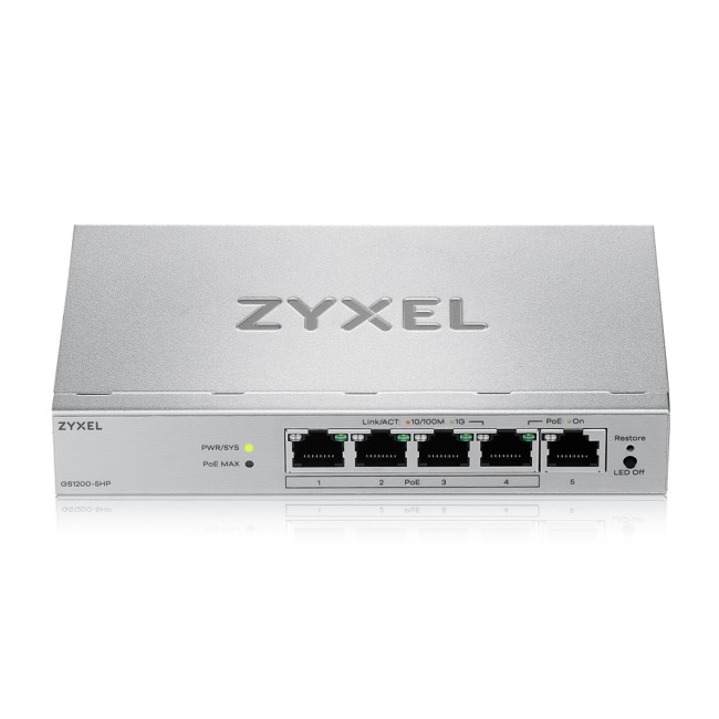 Коммутатор ZYXEL GS1200-5HPV3-EU0101F Коммутатор ZYXEL GS1200-5HPV3-EU0101F