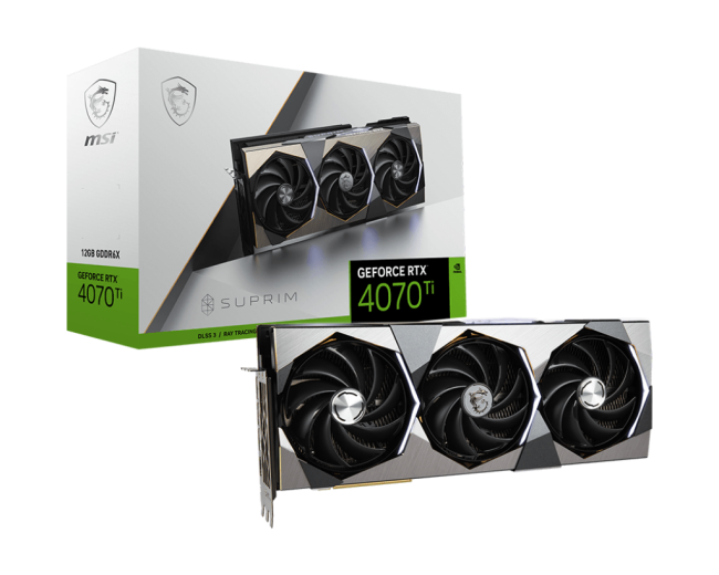 Видеокарта MSI GeForce RTX 4070 Ti SUPRIM 12G Видеокарта MSI GeForce RTX 4070 Ti SUPRIM 12G