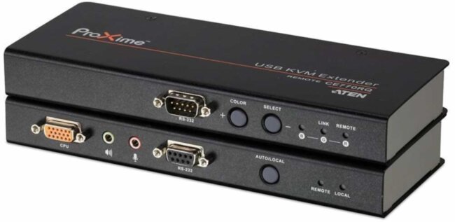 Удлинитель консоли (клав./мышь USB+мон.+аудио+RS232) на 200м ATEN CE770 Удлинитель консоли (клав./мышь USB+мон.+аудио+RS232) на 200м ATEN CE770
