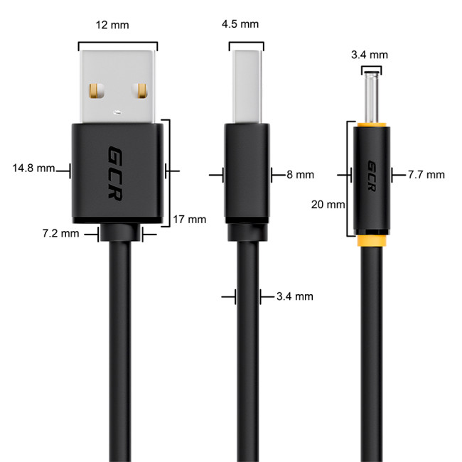 Greenconnect Адаптер 1,0 м переходник питания 5V -гибкий USB AM / DC Jack 3.5mm, GCR-50881 Greenconnect USB 2.0 Type-AM - DC Jack 3.5mm (m) 1м Greenconnect Адаптер 1,0 м переходник питания 5V -гибкий USB AM / DC Jack 3.5mm, GCR-50881 Greenconnect USB 2.0 Type-AM - DC Jack 3.5mm (m) 1м