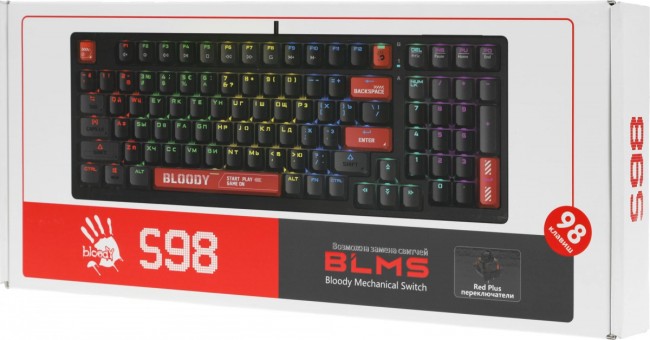Клавиатура A4Tech S98 RED Клавиатура A4Tech S98 RED