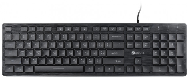 Клавиатура Oklick 550ML черный USB slim Multimedia LED (1061617) Oklick 1061617 Клавиатура Oklick 550ML черный USB slim Multimedia LED (1061617) Oklick 1061617