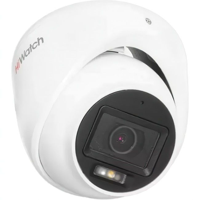 2Мп уличная купольная HD-TVI камера с гибридной подсветкой EXIR/LED до 30/20м и встроенным микрофоном (AoC) HiWatch DS-T203A(B) (3.6mm)