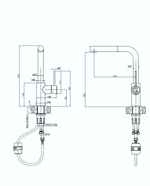 Смеситель RIVELATO Rivelato 1573503 BS Смеситель RIVELATO Rivelato 1573503 BS