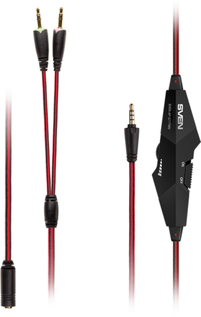 Игровые наушники с микрофоном SVEN AP-G777MV, черный-красный Sven AP-G777MV