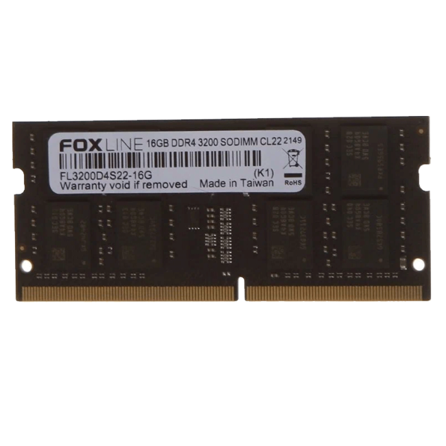 Память оперативная Foxline SODIMM 16GB 3200 DDR4 CL22 (2Gb*8) Память оперативная Foxline SODIMM 16GB 3200 DDR4 CL22 (2Gb*8)