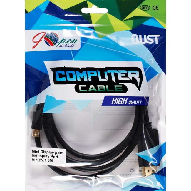 Кабель Mini DisplayPort M -> Display Port M  4K*60 Hz 1,8м iOpen (Aopen/Qust) <ACG682-1.8M> VCOM ACG682-1.8M