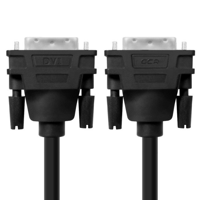 Greenconnect Кабель DVI-D 0.5m, черный, OD 8.5mm, 28/28 AWG, DVI/DVI, 25M/25M, GCR-DM2DMC-0.5m, двойной экран Greenconnect DVI-D (m) - DVI-D (m) 0.5м