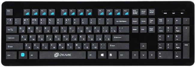Клавиатура Oklick 870S черный USB беспроводная slim Multimedia Oklick 368218 Клавиатура Oklick 870S черный USB беспроводная slim Multimedia Oklick 368218