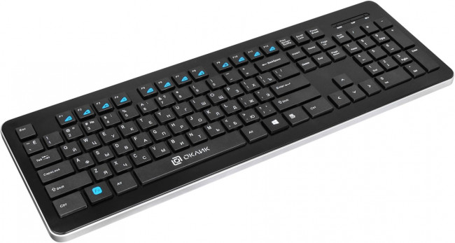 Клавиатура Oklick 870S черный USB беспроводная slim Multimedia Oklick 368218 Клавиатура Oklick 870S черный USB беспроводная slim Multimedia Oklick 368218