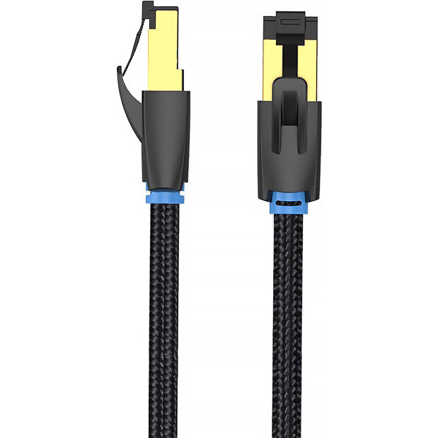 Патч-корд Vention прямой SFTP cat.8 RJ45 - 2м. Черный Тканевая оплетка Vention IKGBH