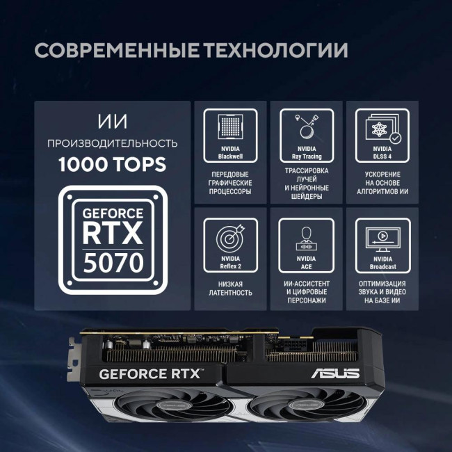 Видеокарта ASUS DUAL-RTX5070-O12G Видеокарта ASUS DUAL-RTX5070-O12G