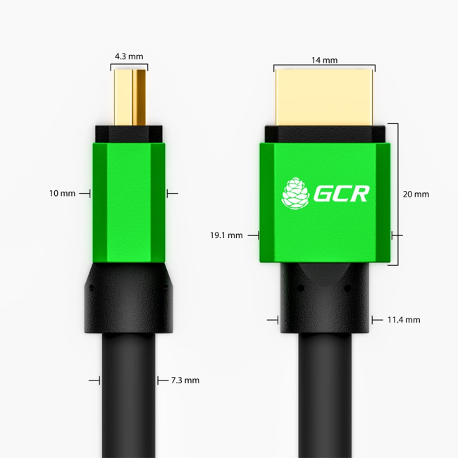 Greenconnect Кабель 1.2m HDMI версия 2.0, HDR 4:2:2, Ultra HD, 4K 60 fps 60Hz/5K*30Hz, 3D, AUDIO, 18.0 Гбит/с, 28/28 AWG, OD7.3mm, тройной экран, нейлон, AL корпус зеленый, ферритовые кольца, GCR-51005 Greenconnect HDMI (m)- HDMI (m) 1.2м