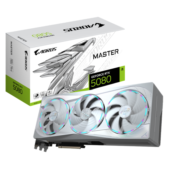 Видеокарта GIGABYTE GV-N5080AORUSM ICE-16GD Видеокарта GIGABYTE GV-N5080AORUSM ICE-16GD