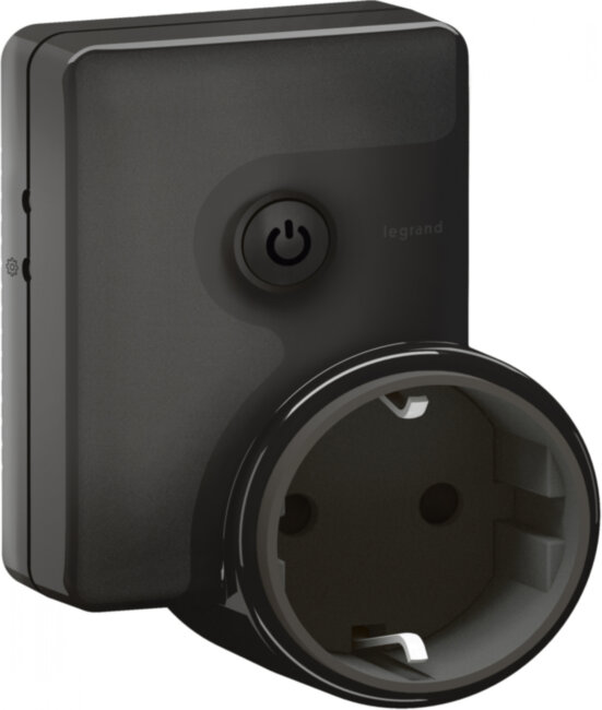 Моб.розетка 2К+З 16А 230В ГРФ Умная розетка Legrand ЭУИ with NETATMO, Цвет Графит. С заземлением, 16А, 230В, Управление со смартфона.