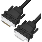 GCR Удлинитель 0.5m DVI-D, черный, DVI/DVI, 25M/25F, FullHD, 28 AWG, GCR-54719 Greenconnect GCR-54719, 0.5 м