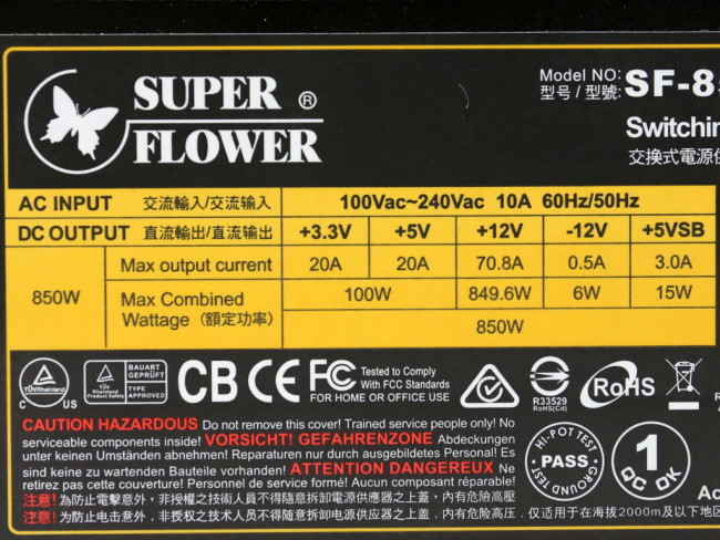 блок питания 850 Ватт Super Flower Leadex Gold III 850W блок питания 850 Ватт Super Flower Leadex Gold III 850W