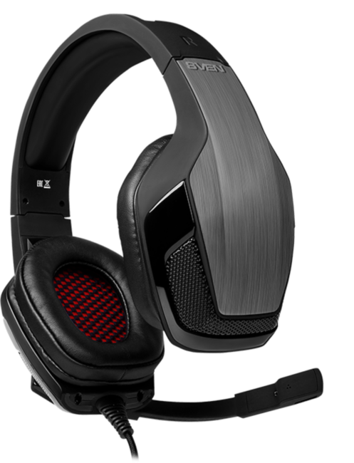 Игровые наушники с микрофоном SVEN AP-U995MV, черный-красный (USB, LED, 7,1) Sven AP-U995MV