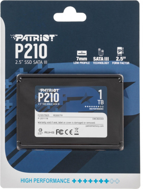 Накопитель SSD Patriot P210S1TB25