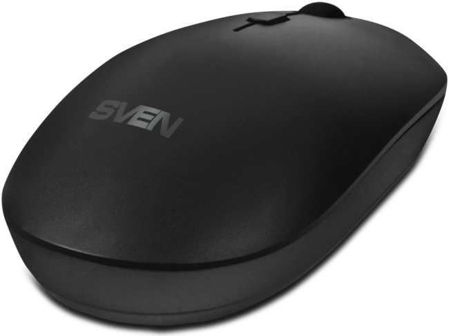 Беспроводная мышь SVEN RX-222W чёрная (BT, 2.4GHz, АКБ, 3+1кл. 1200-1800DPI, кор.) Sven SV-021771
