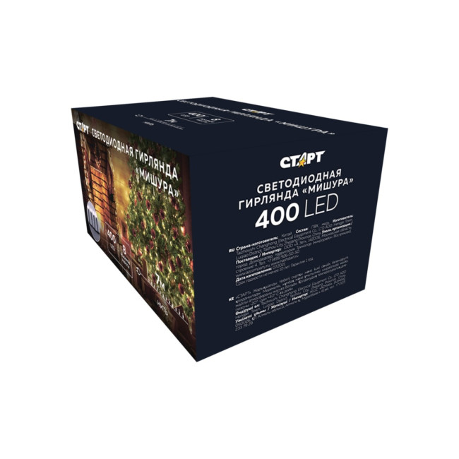 Гирлянда Гирлянда 400LED 220V, 8 режимов, 7 м, нить, мягкий белый Гирлянда Гирлянда 400LED 220V, 8 режимов, 7 м, нить, мягкий белый