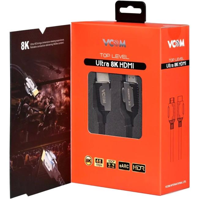 Кабель HDMI 19M/M,ver. 2.1, 8K@60 Hz 3m VCOM <CG864-3M> VCOM CG864-3M