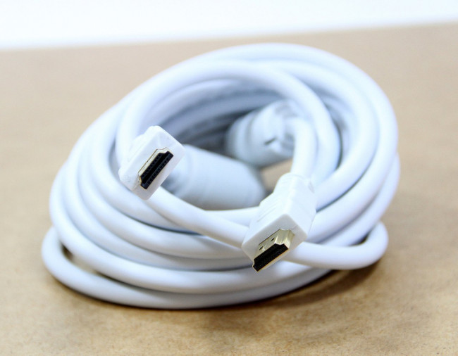 Кабель HDMI 19M/M ver 2.0, 5М, 2 фильтра, белый  Aopen <ACG711DW-5M> AOpen HDMI (m) - HDMI (m) 5м