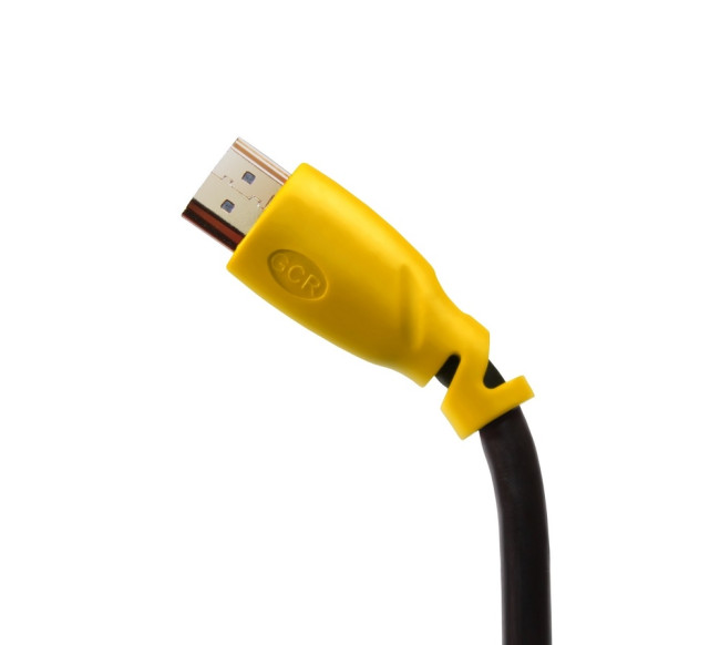 Greenconnect Кабель 5.0m HDMI версия 1.4, черный, желтые коннекторы, OD7.3mm, 30/30 AWG, позолоченные контакты, Ethernet 10.2 Гбит/с, 3D, 4K GCR-HM340-5.0m, экран Greenconnect HDMI (m) - HDMI (m) 5м