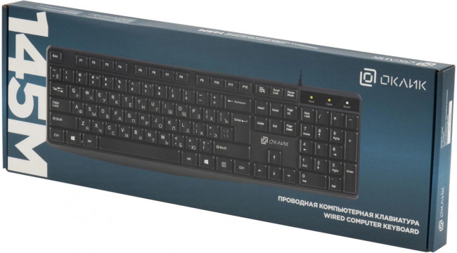 Клавиатура Oklick 145M черный USB (1659983) Oklick 1659983 Клавиатура Oklick 145M черный USB (1659983) Oklick 1659983