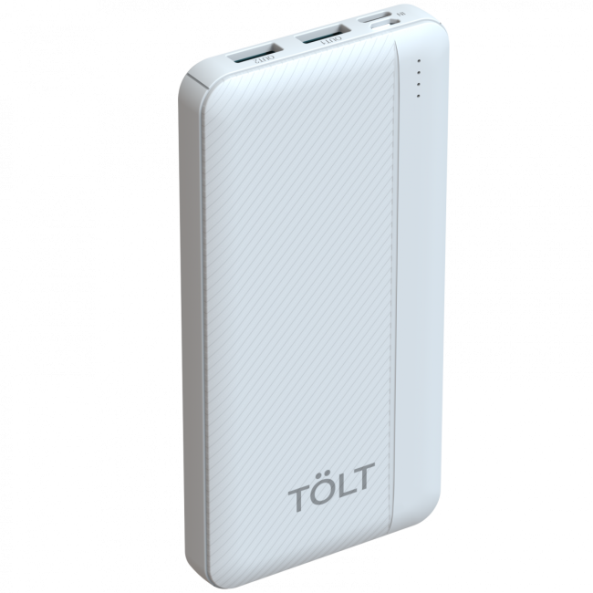 Портативный аккумулятор TOLT Lit K05 White, 10000mAh, 10W, white, CCC TOLT K05 White Портативный аккумулятор TOLT Lit K05 White, 10000mAh, 10W, white, CCC TOLT K05 White